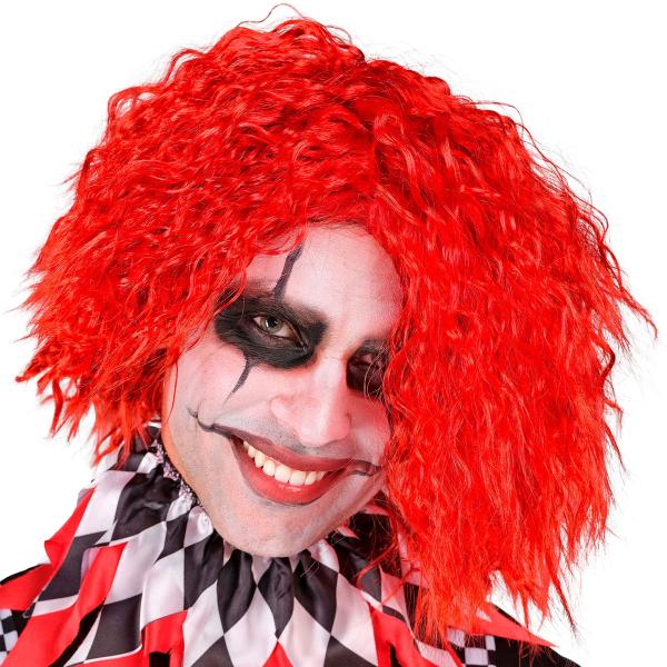 Krøllet Paryk Rød