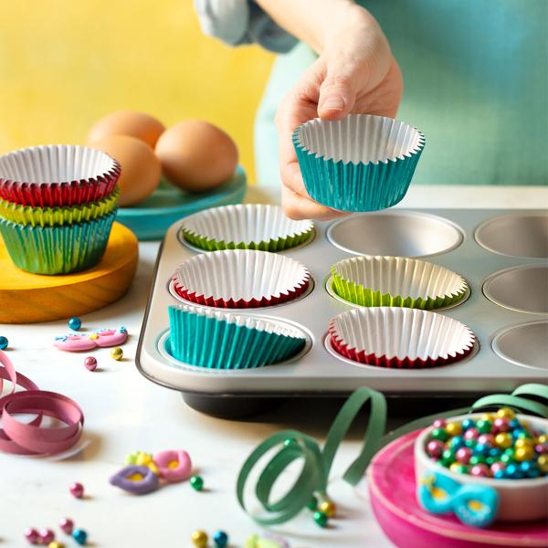 Muffinsforme Metallisk Limegrøn 60-pak