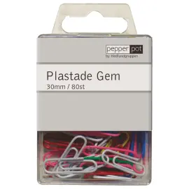 Papirclips med Vinylbel&aelig;gning 80-pak