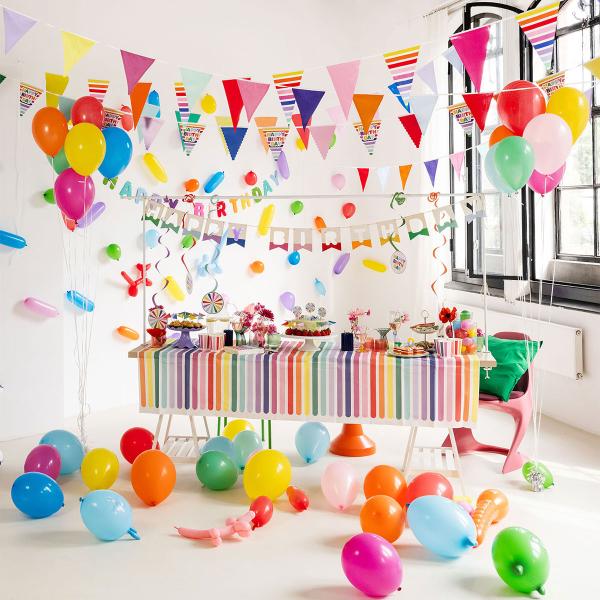 Bogstavguirlande Happy Birthday i Filt 4 m