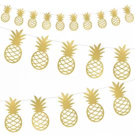 Hawaii Ananas Guirlande Guld