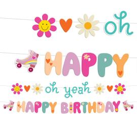Bogstavguirlande Happy Birthday Boho Girlz