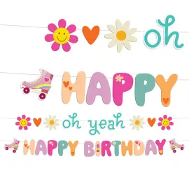 Bogstavguirlande Happy Birthday Boho Girlz