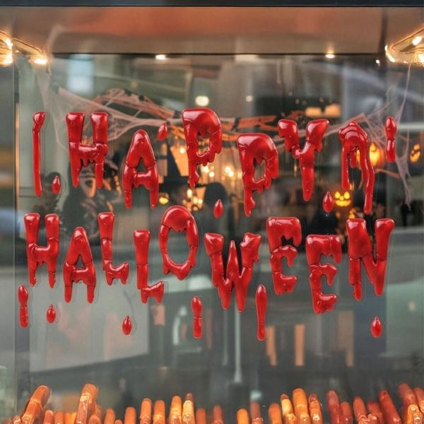 Gel Vinduesdekoration Happy Halloween