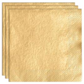 Servietter Metallic Guld