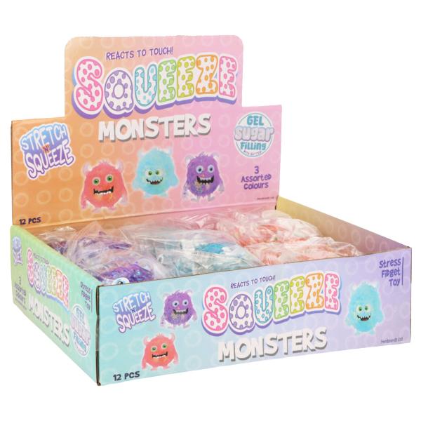Squeeze Glitrende Monster Legetøj 7,5 cm
