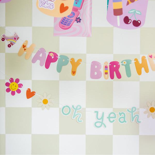 Bogstavguirlande Happy Birthday Boho Girlz