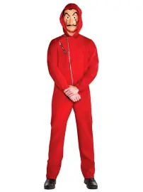 La Casa De Papel Kostume med Maske