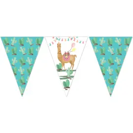 Lama Party Flagguirlande