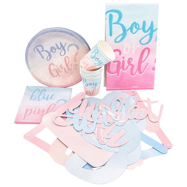 Babyshower Sæt Boy or Girl 35-pak