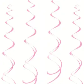 Hængende Dekorationer Swirls Pink