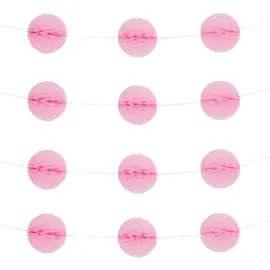 Hængende Honeycomb Dekorationer Pink