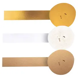 Crepe Guirlande Guld/Hvid/Brun