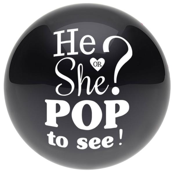 He or She Pop To See Konfettiballon