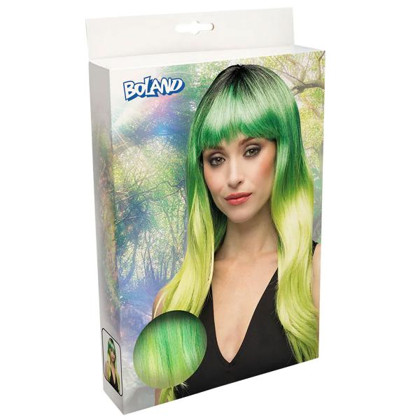 Paryk med Pandehår Grøn