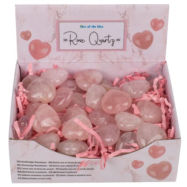 Rosakvarts Hjerte 2,5 cm