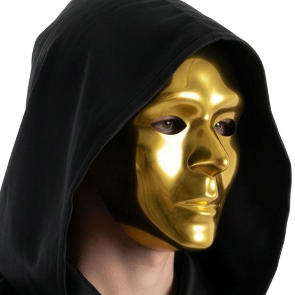 Ansigtsmaske Metallic Guld