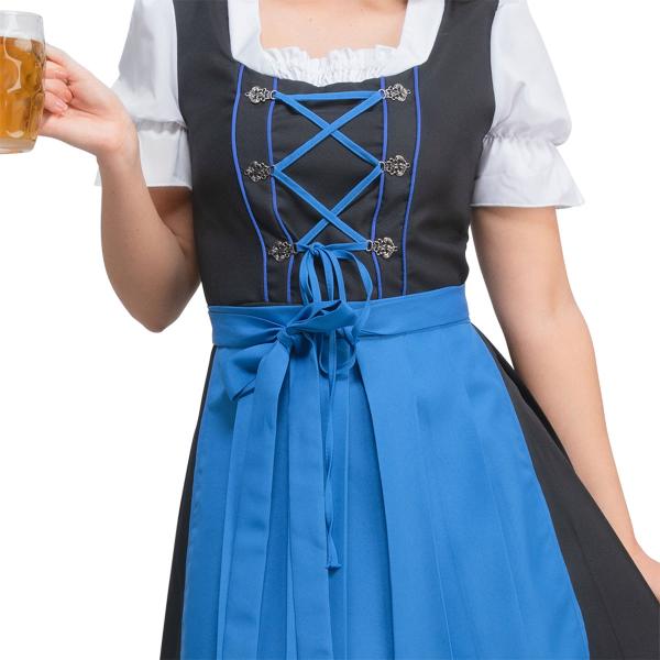 Oktoberfest Dirndl Kjole Blå & Sort
