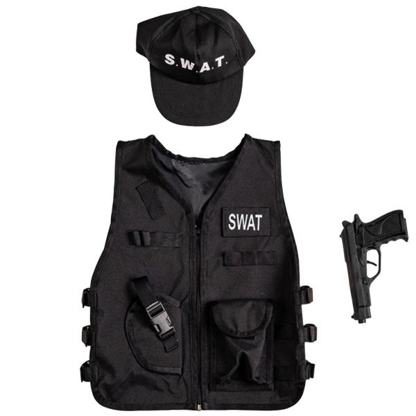 Udklædningssæt SWAT Sort Børn