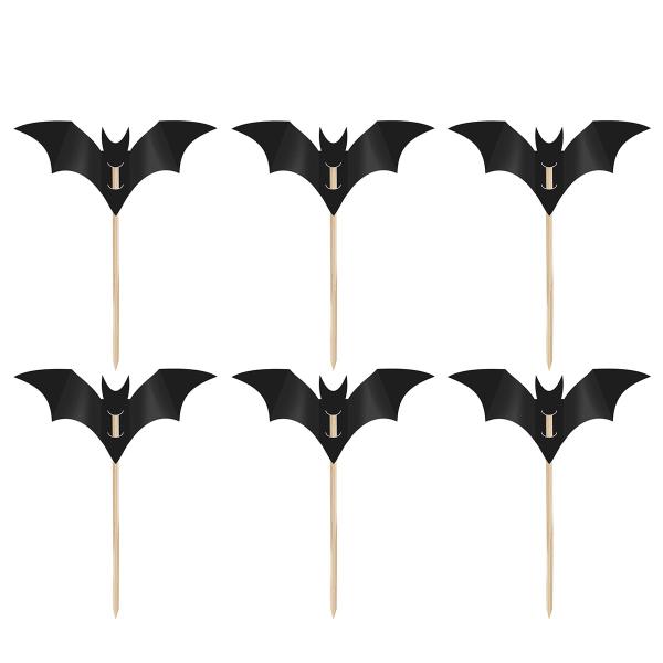 Cupcake Toppers Flagermus 6-pak
