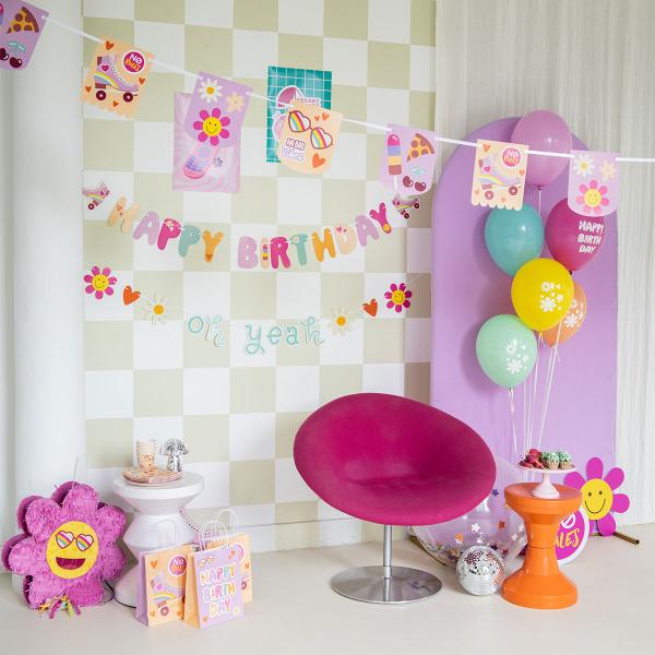 Bogstavguirlande Happy Birthday Boho Girlz