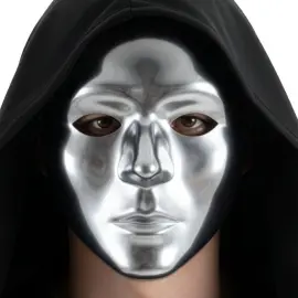 Ansigtsmaske Metallic S&oslash;lv