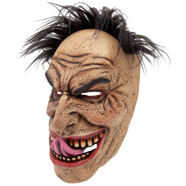 Latexmaske med Hår & Uhyggeligt Smil