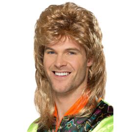 Hockeyhår Paryk Lysebrun med Blonde Striber