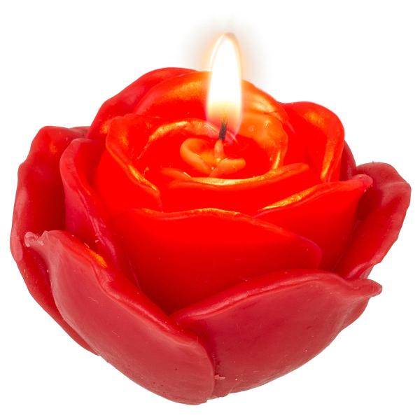 Stearinlys Røde Roser 3-pak