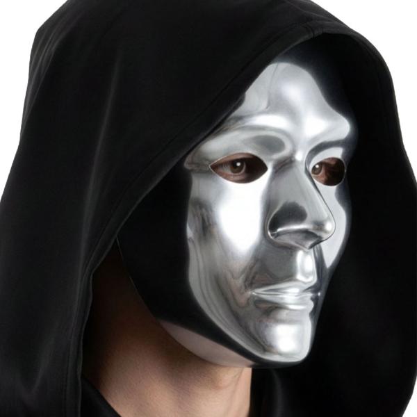 Ansigtsmaske Metallic Sølv
