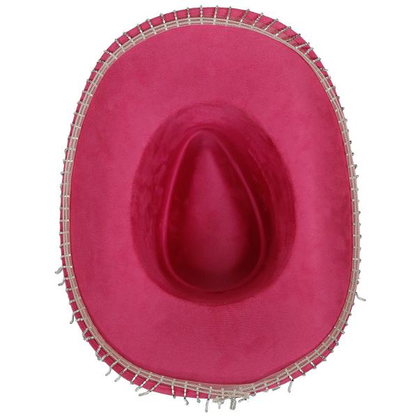 Cowboyhat med Frynser Pink