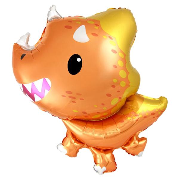 Dinosaur Folieballon Triceratops Stor Orange