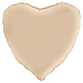 Hjerteballon Satin Cream