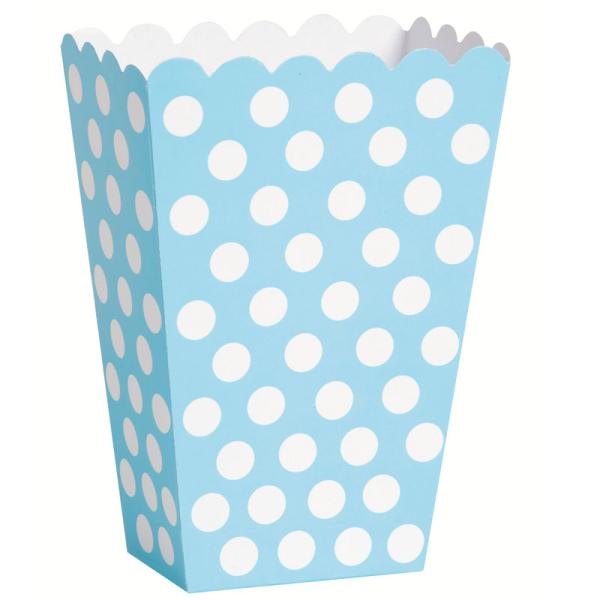 Popcornbægre Blå/Hvidprikket