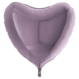 Hjerteballon Folie Lyslilla