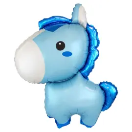 Hest Folieballon Stor Blå