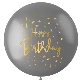 Stor Happy Birthday Ballon Golden Dawn