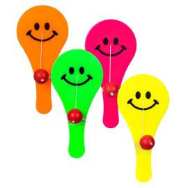 Små Paddle Balls Smiley Legetøj