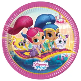 Shimmer og Shine Glitter Friends Paptallerkener