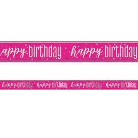 Happy 50th Birthday Guirlande Cerise 2,74 m