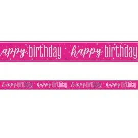 Happy 50th Birthday Guirlande Cerise 2,74 m