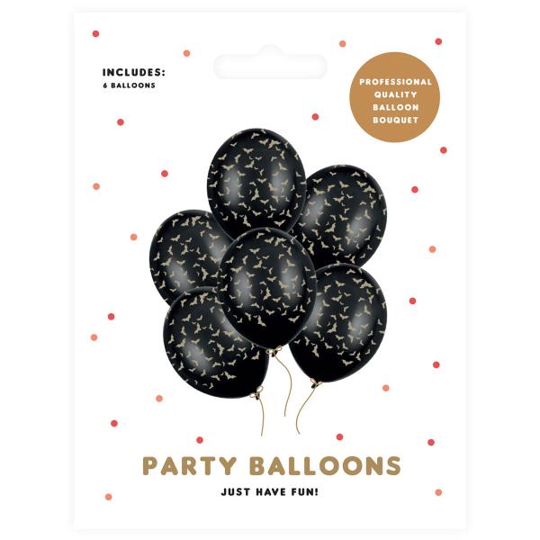 Latexballoner Flagermus Sort Pastel