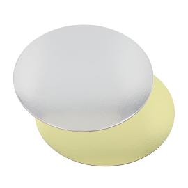 Runde Kagefade Guld/Sølv 20 cm 25-pak