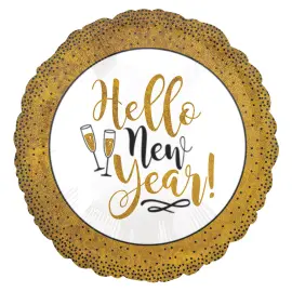 Holografisk Happy New Year Ballon