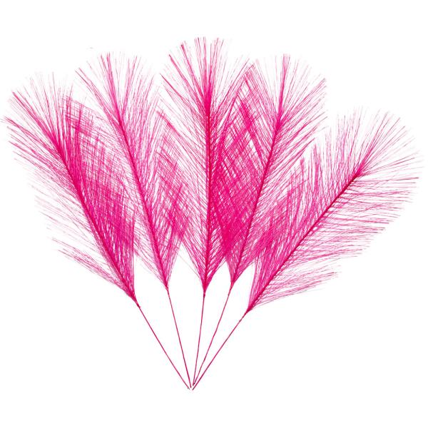 Syntetiske Fjer Mørk Pink 5-pak
