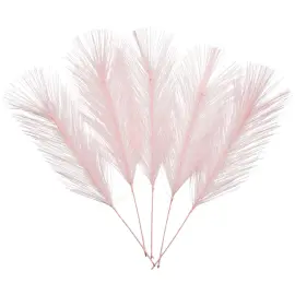 Syntetiske Fjer Lys Pink 5-pak