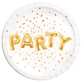 Gold Party Paptallerkener