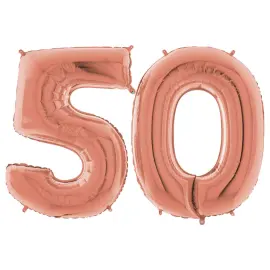 Talballon 50 Rosaguld