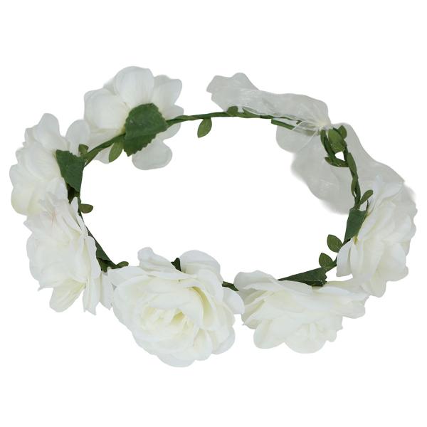 Blomsterkrans med Roser Hvid
