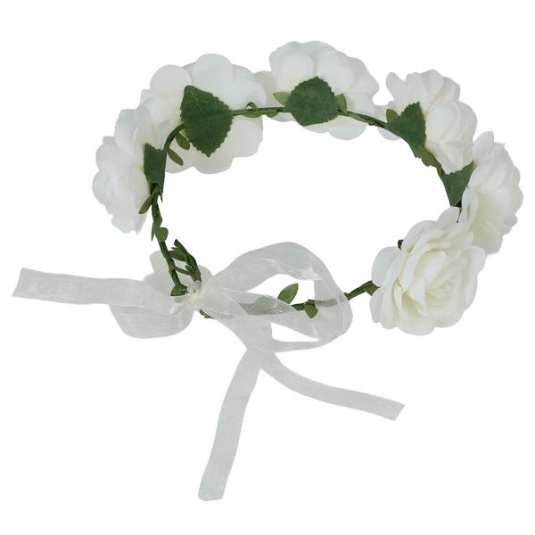 Blomsterkrans med Roser Hvid
